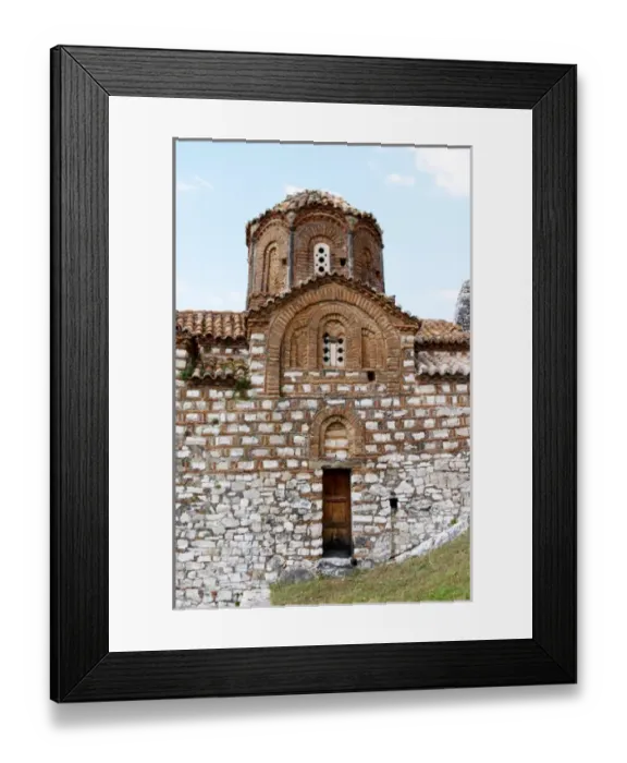 Framed Print : The Hagia Triada Church. Berat upper citadel old walled city. Albania, Balkan, Europe Framed Print : The Hagia Triada Church. Berat upper citadel old walled city. Albania, Balkan, Europe