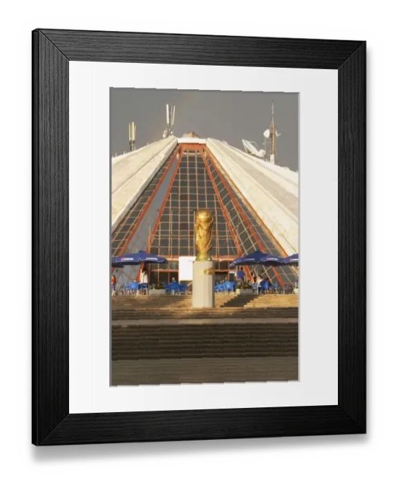 Framed Print : The monument mausoleum museum of the former dictator Enver Hoxa Hoxha, in pyramid shape
