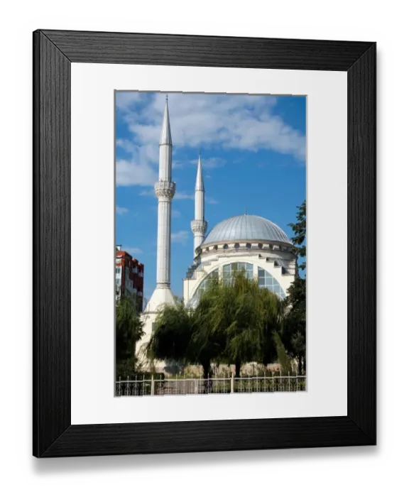 Framed Print : Abu Bakr Mosque. Shkodra, Albania Framed Print : Abu Bakr Mosque. Shkodra, Albania