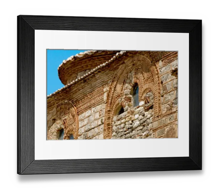 Framed Print : Byzantine Art. Albania. St. Nicholas Church, built in the XIII and remodeled in the 18th