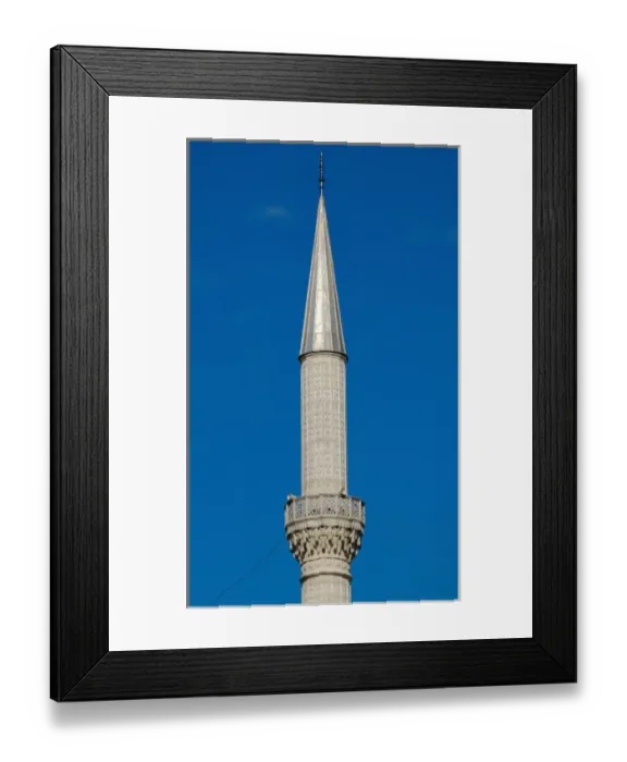 Framed Print : Minaret of Abu Bakr mosque. Shkodra, Albania Framed Print : Minaret of Abu Bakr mosque. Shkodra, Albania