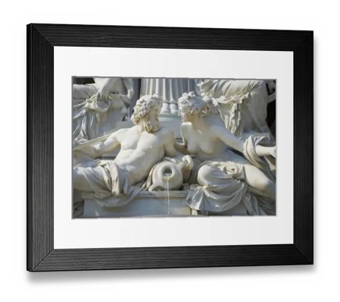 Framed Print : Detail from the Athena Fountain in front of the Austrian Parliament, Vienna, Austria Framed Print : Detail from the Athena Fountain in front of the Austrian Parliament, Vienna, Austria