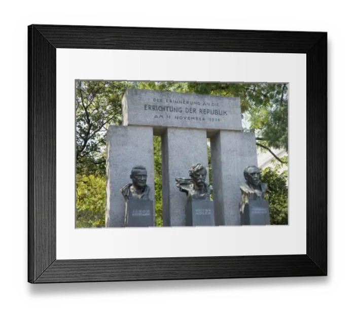 Framed Print : Das Republikdenkmal (The Republic Monument) near the parliament, Vienna, Austria Framed Print : Das Republikdenkmal (The Republic Monument) near the parliament, Vienna, Austria