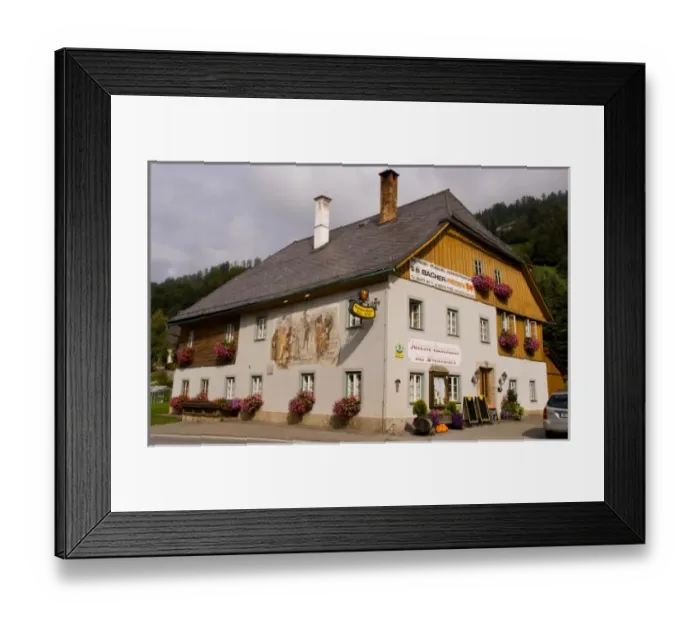 Framed Print : Alpine village of Murau in St Lorenzo the oldest restaurant in Austria Steirmark Framed Print : Alpine village of Murau in St Lorenzo the oldest restaurant in Austria Steirmark