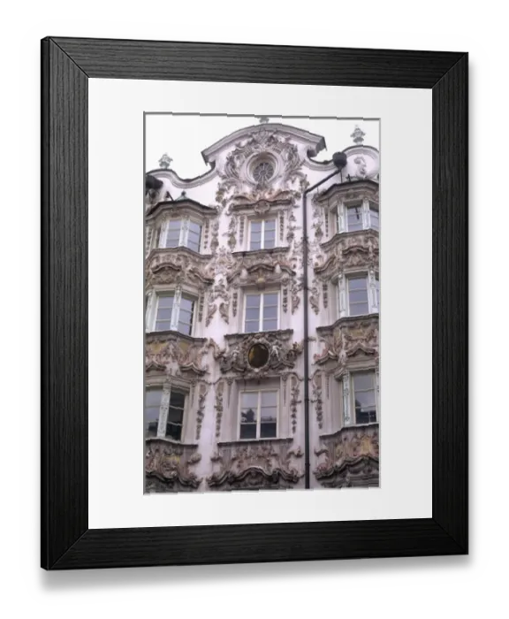 Framed Print : Life In Austria famous beautiful architecture in Innsbruck Austria