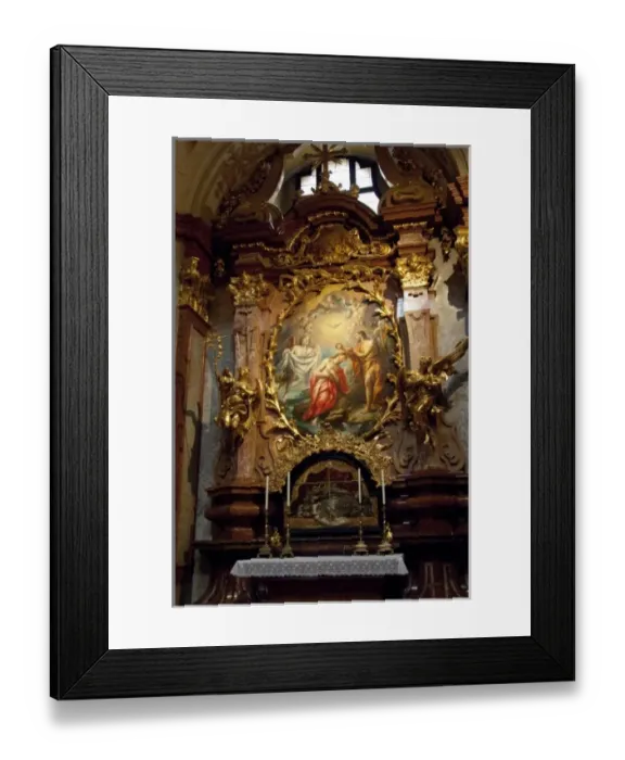 Framed Print : Austria, Melk, Melk Abbey (aka Benediktinerstift). Ornate baroque church. St. John Framed Print : Austria, Melk, Melk Abbey (aka Benediktinerstift). Ornate baroque church. St. John