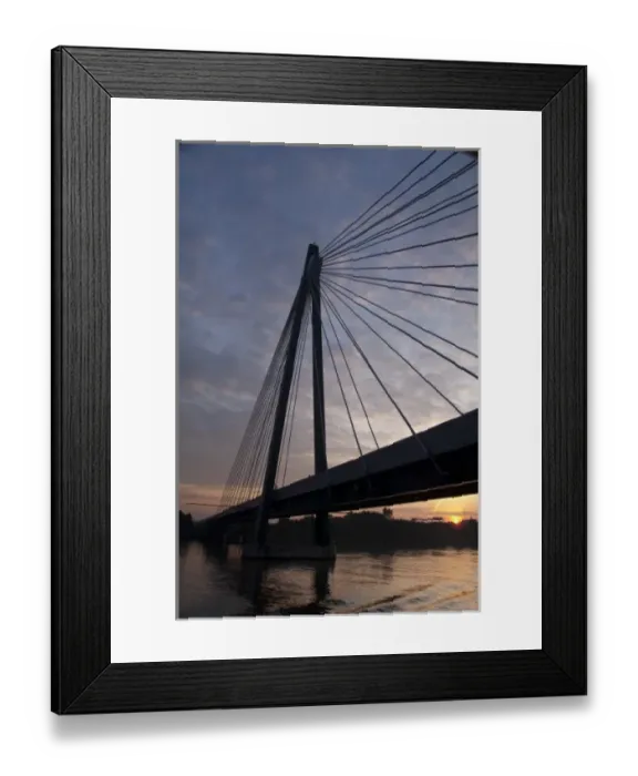 Framed Print : Austria, Vienna. Bridge across the Danube river as you enter Vienna, sunrise Framed Print : Austria, Vienna. Bridge across the Danube river as you enter Vienna, sunrise
