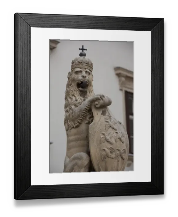 Framed Print : Austria, Vienna. Hofburg Palace, winter residence of the royal Hapsburgs. Lion & crown Framed Print : Austria, Vienna. Hofburg Palace, winter residence of the royal Hapsburgs. Lion & crown