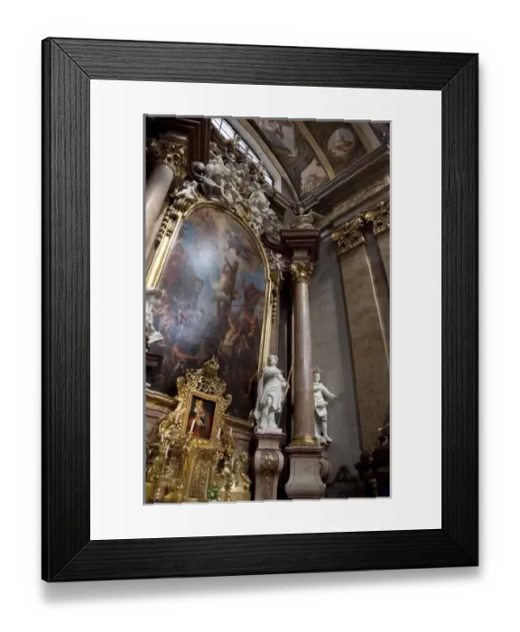 Framed Print : Austria, Vienna. St. Peters Church, 18th century Baroque. Daily mass has been Framed Print : Austria, Vienna. St. Peters Church, 18th century Baroque. Daily mass has been