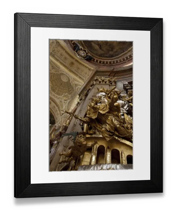 Framed Print : Austria, Vienna. St. Peters Church, 18th century Baroque. Daily mass has been Framed Print : Austria, Vienna. St. Peters Church, 18th century Baroque. Daily mass has been