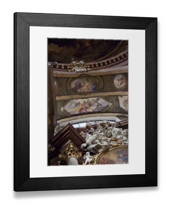 Framed Print : Austria, Vienna. St. Peters Church, 18th century Baroque. Daily mass has been Framed Print : Austria, Vienna. St. Peters Church, 18th century Baroque. Daily mass has been
