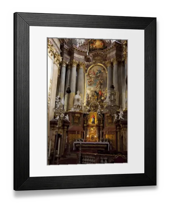 Framed Print : Austria, Vienna. St. Peters Church, 18th century Baroque. Daily mass has been Framed Print : Austria, Vienna. St. Peters Church, 18th century Baroque. Daily mass has been