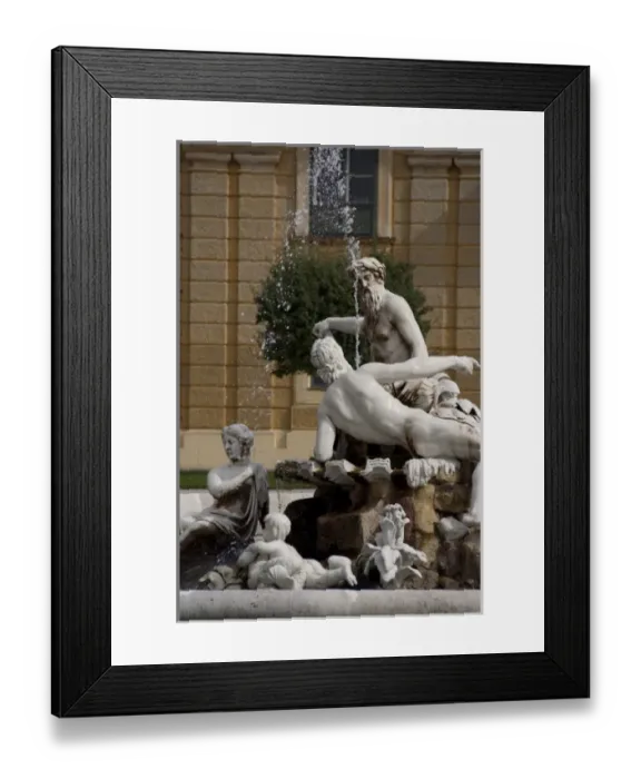 Framed Print : Austria, Vienna. Maria Theresas baroque Schonbrunn Palace, fountain. UNESCO