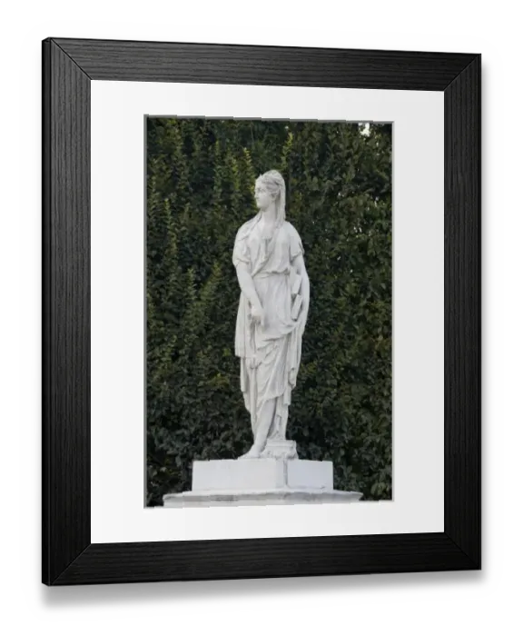 Framed Print : Austria, Vienna. Schonbrunn Palace (aka Schlob Schonbrunn), Imperial Gardens, statue