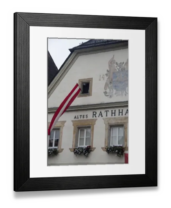 Framed Print : Austria, Historic town of Grein, located between Melk and Linz along the Danube River Framed Print : Austria, Historic town of Grein, located between Melk and Linz along the Danube River