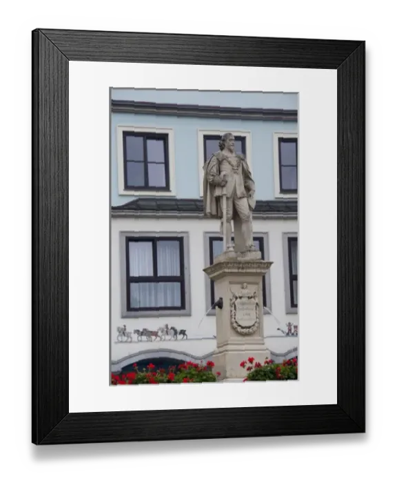Framed Print : Austria, Historic town of Grein, located between Melk and Linz along the Danube River