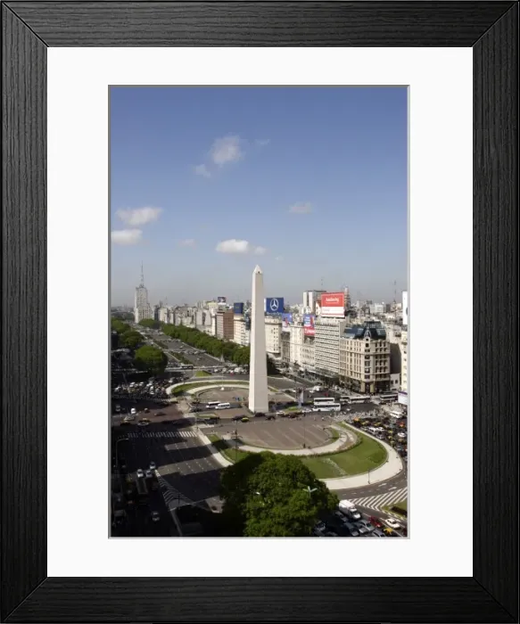 Framed Print : Argentina, Buenos Aires. Obelisk on Avenida 9 de Julio