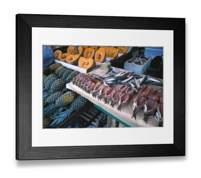 Framed Print : Brazil, Rio de Janeiro, seafood for sale at market, near Ipanema Beach Framed Print : Brazil, Rio de Janeiro, seafood for sale at market, near Ipanema Beach