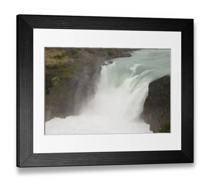 Framed Print : South America, Chile, Torres del Paine National Park. View of Salto Grande waterfall Framed Print : South America, Chile, Torres del Paine National Park. View of Salto Grande waterfall