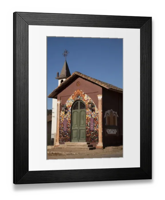 Framed Print : South America, Chile, Lo Abarca. Mosaic murals decorate a church Framed Print : South America, Chile, Lo Abarca. Mosaic murals decorate a church