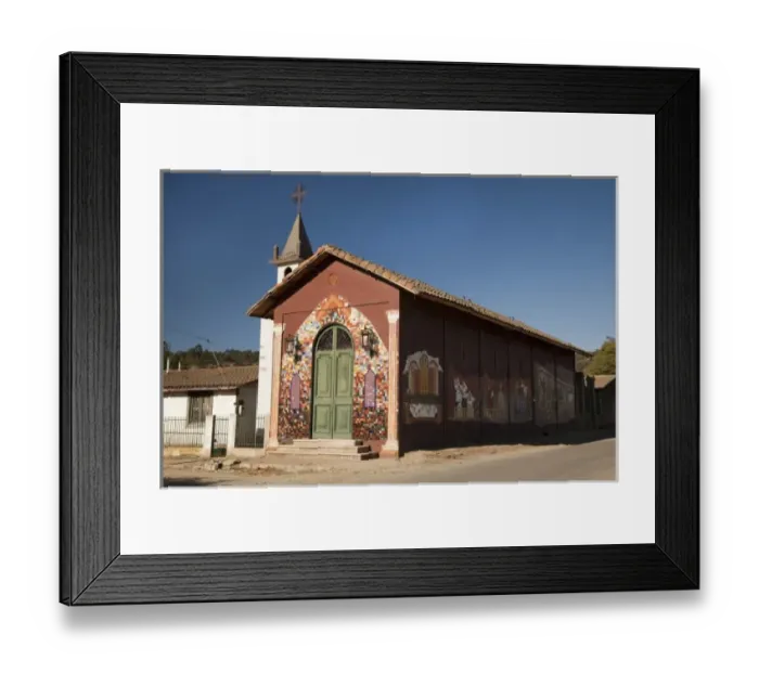 Framed Print : South America, Chile, Lo Abarca. Mosaic murals decorate a church Framed Print : South America, Chile, Lo Abarca. Mosaic murals decorate a church