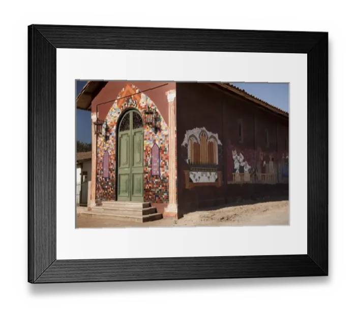 Framed Print : South America, Chile, Lo Abarca. Mosaic murals decorate a church Framed Print : South America, Chile, Lo Abarca. Mosaic murals decorate a church
