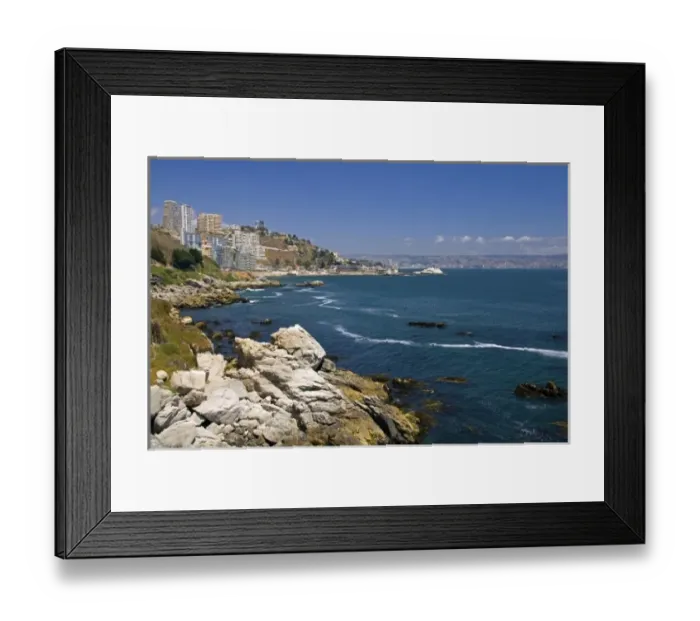 Framed Print : Condos on the coastline of Renaca on the Pacific Ocean in Chile Framed Print : Condos on the coastline of Renaca on the Pacific Ocean in Chile