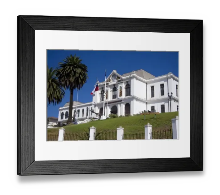Framed Print : Museum of Navy and Maritime at Valparaiso, Chile Framed Print : Museum of Navy and Maritime at Valparaiso, Chile