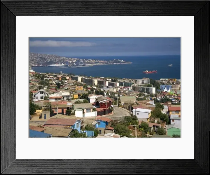 Framed Print : Port of Valparaiso, Chile