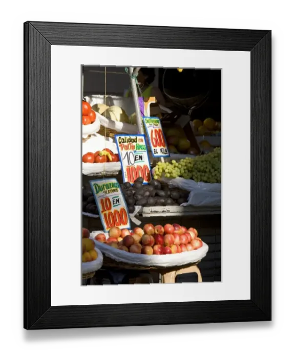Framed Print : Produce stand in Santiago, Chile Framed Print : Produce stand in Santiago, Chile