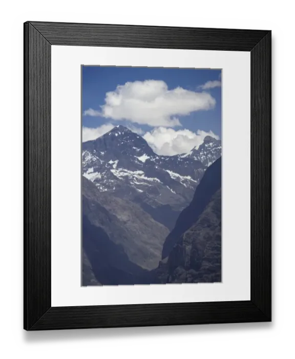 Framed Print : South America, Chile, Rio Blanco Valley, Andes Mountains - aerial