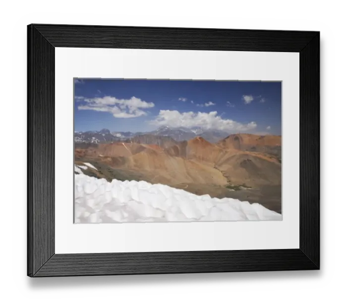 Framed Print : South America, Chile, Snow and Red Hills of Andes Mountains, near Santiago Framed Print : South America, Chile, Snow and Red Hills of Andes Mountains, near Santiago