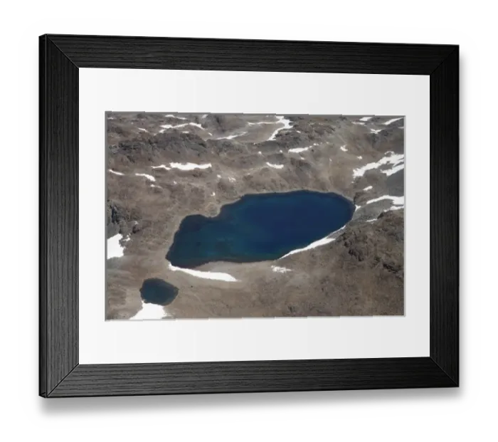 Framed Print : South America, Chile, Lakes High in Andes Mountains, near Santiago - aerial
