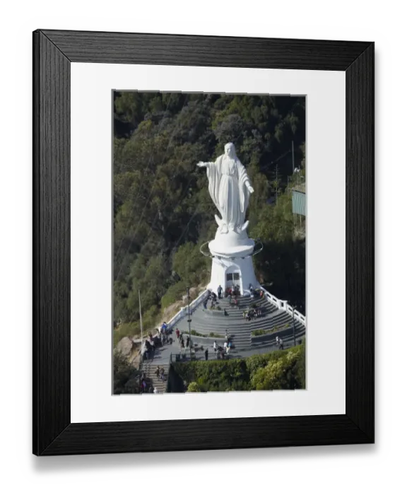 Framed Print : South America, Chile, Santiago, Statue of the Virgin Mary, Parque Metropolitano Framed Print : South America, Chile, Santiago, Statue of the Virgin Mary, Parque Metropolitano
