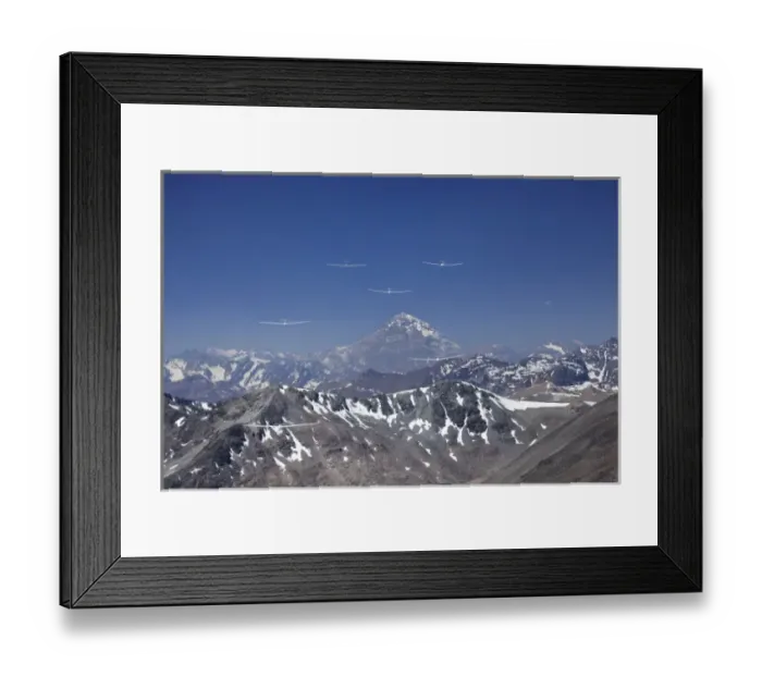 Framed Print : Gliders Racing in FAI World Sailplane Grand Prix, Andes Mountains, Chile, (and at right Aconcagua 6 Framed Print : Gliders Racing in FAI World Sailplane Grand Prix, Andes Mountains, Chile, (and at right Aconcagua 6