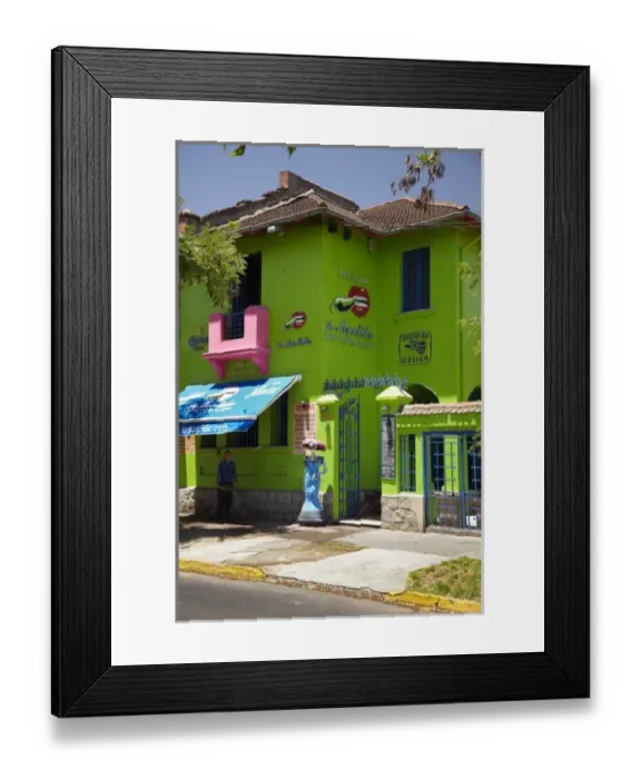 Framed Print : South America, Chile, Santiago, La Mordida Mexican Bar and Restaurant, Bellavista