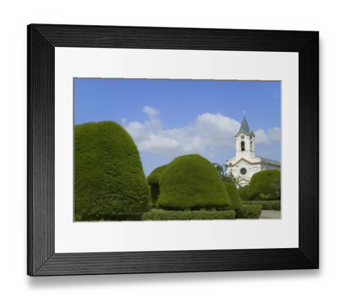 Framed Print : Church in Public Square, Punta Arenas, Chile
