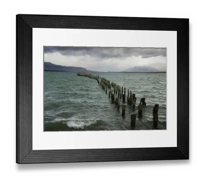 Framed Print : Pier along the coast, Punta Arenas, Chile Framed Print : Pier along the coast, Punta Arenas, Chile