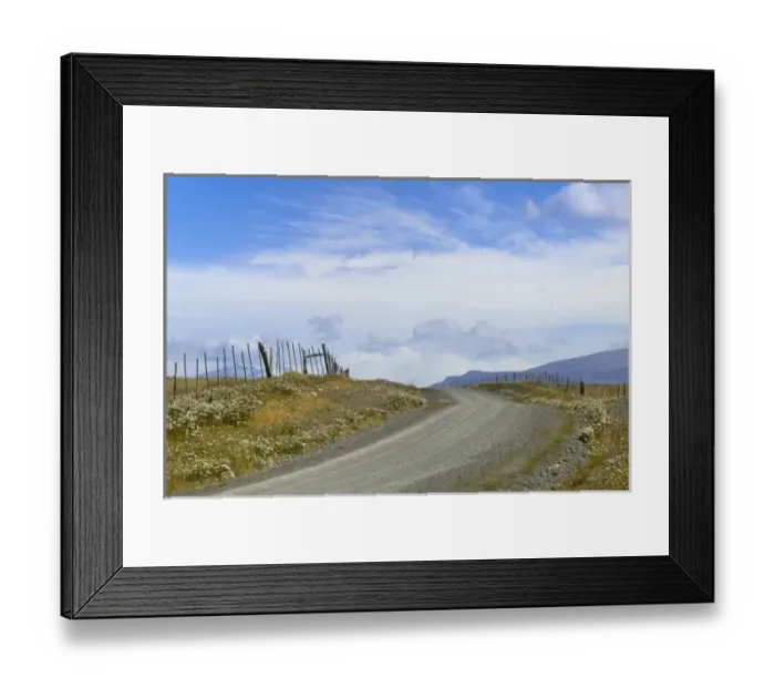 Framed Print : A road in Torres del Paine National Park, Patagonia, Chile Framed Print : A road in Torres del Paine National Park, Patagonia, Chile
