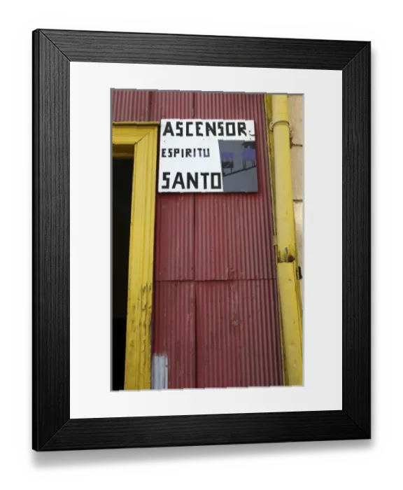 Framed Print : Ascensor Espiritu Santo, Holy Spirit, connects the port area to the Cerro Bellavista Framed Print : Ascensor Espiritu Santo, Holy Spirit, connects the port area to the Cerro Bellavista