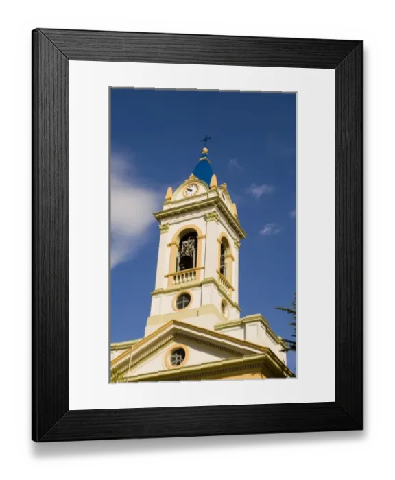 Framed Print : Chile, Patagonia, Punta Arenas, Main Square, Cathedral