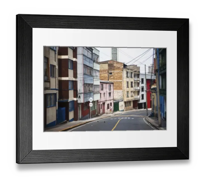 Framed Print : Bogota, Colombia. Various colorful buildings in downtown Bogota Framed Print : Bogota, Colombia. Various colorful buildings in downtown Bogota