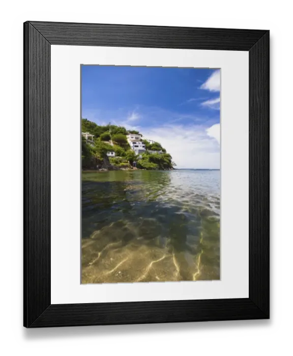 Framed Print : Taganga, Colombia. Taganga is a small fishing port on the Caribbean coast with many Framed Print : Taganga, Colombia. Taganga is a small fishing port on the Caribbean coast with many