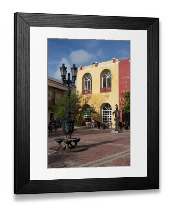 Framed Print : Colombia. View of the naval museum in the old city of Cartagena de Indias
