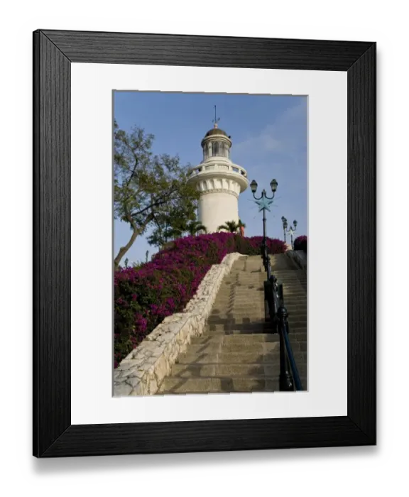 Framed Print : Ecuador, Guayaquil. The lighthouse sits atop the Cerro de Santa Anna, just north of the Malecon Framed Print : Ecuador, Guayaquil. The lighthouse sits atop the Cerro de Santa Anna, just north of the Malecon