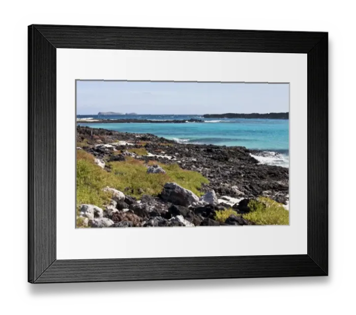Framed Print : South America, Ecuador, Galapagos Islands, Sombrero Chino, or Chinese Hat, coastal lava formations