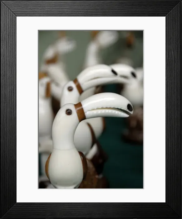 Framed Print : South America, Ecuador, Manta. Ivory nut (aka Tagua) carving factory. Hand carved bird Framed Print : South America, Ecuador, Manta. Ivory nut (aka Tagua) carving factory. Hand carved bird