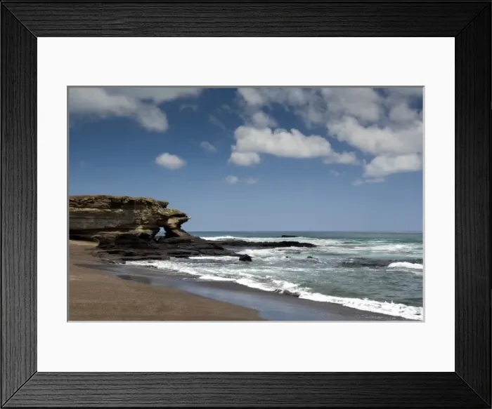 Framed Print : Ecuador, Galapagos, Santiago (aka James). Black lava rock beach of James Bay, Puerto Egas Framed Print : Ecuador, Galapagos, Santiago (aka James). Black lava rock beach of James Bay, Puerto Egas