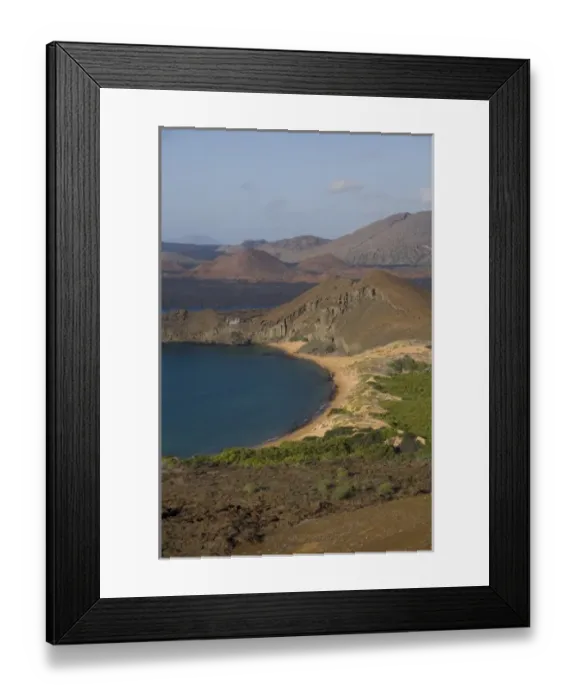 Framed Print : Ecuador, Galapagos, Bartolome, Sullivan Bay. Scenic overlook from volcano summit Framed Print : Ecuador, Galapagos, Bartolome, Sullivan Bay. Scenic overlook from volcano summit