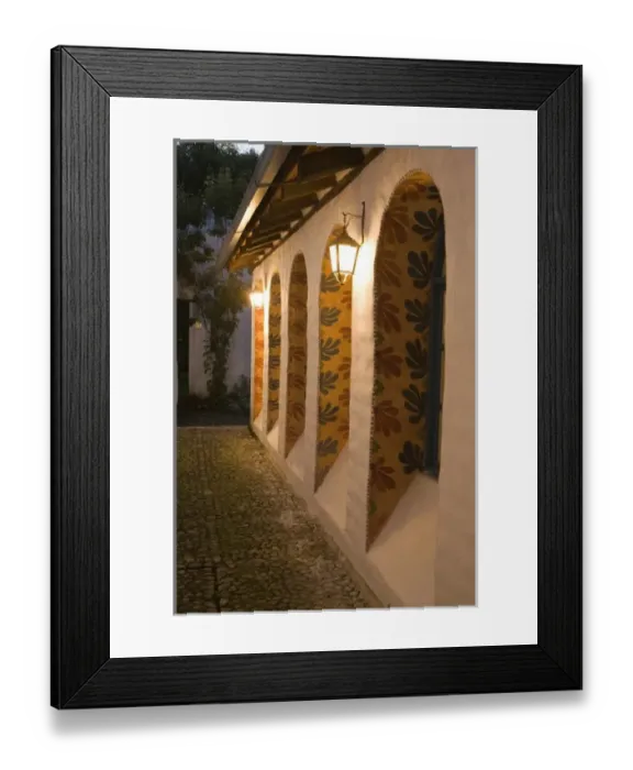 Framed Print : Ecuador, arched windows of Hacienda Cusin, 9km from Otavalo